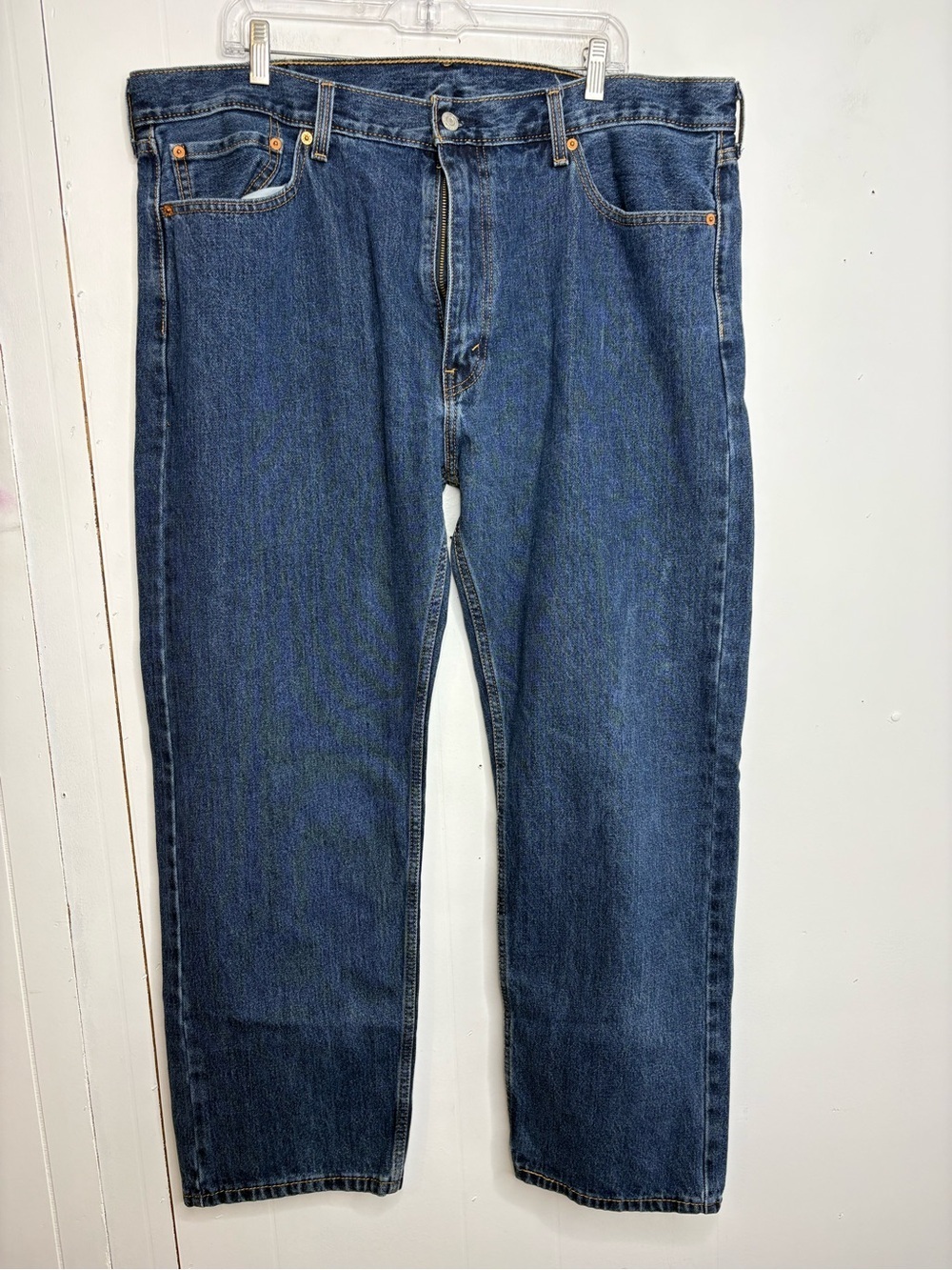 Levis Jeans Mens 42 505 Dark Wash Straight Leg Country Everyday Weekend Casual